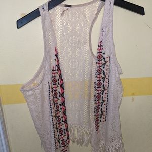 Boho style lace vest